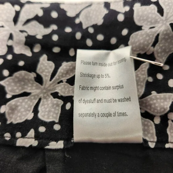 Vintage SOYA Cottagecore Flounce Black/Gray 2-Printed Skirt Size 40/8 Exc. Cond. - Picture 9 of 16